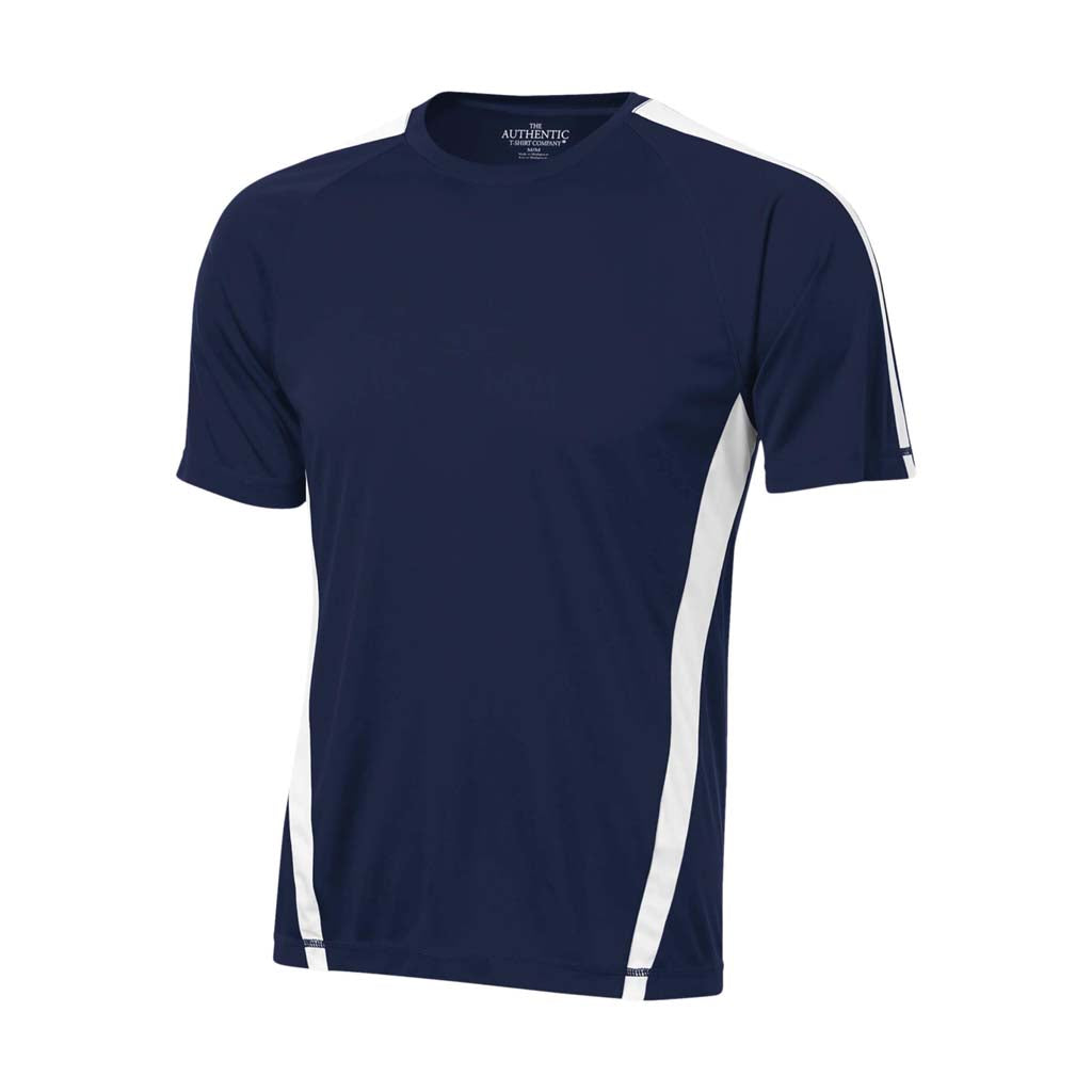 ATC S3519 T-shirt de soccer - Bleu Marine / Blanc