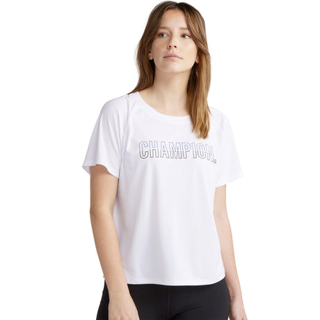 Champion T-shirt Absolute Eco Lightweight Tee Graphic sport pour femme Blanc