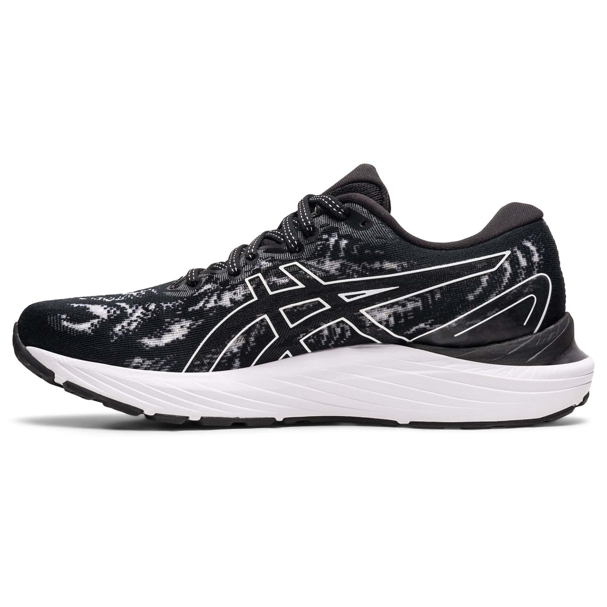 Asics Gel Cumulus 23 running femme noir blanc lateral