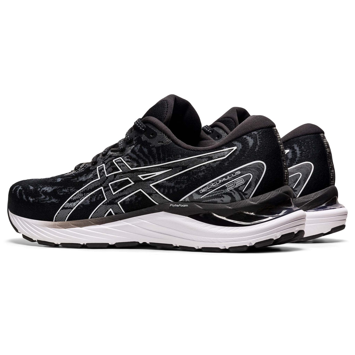 Asics Gel Cumulus 23 running homme noir blanc lateral 2