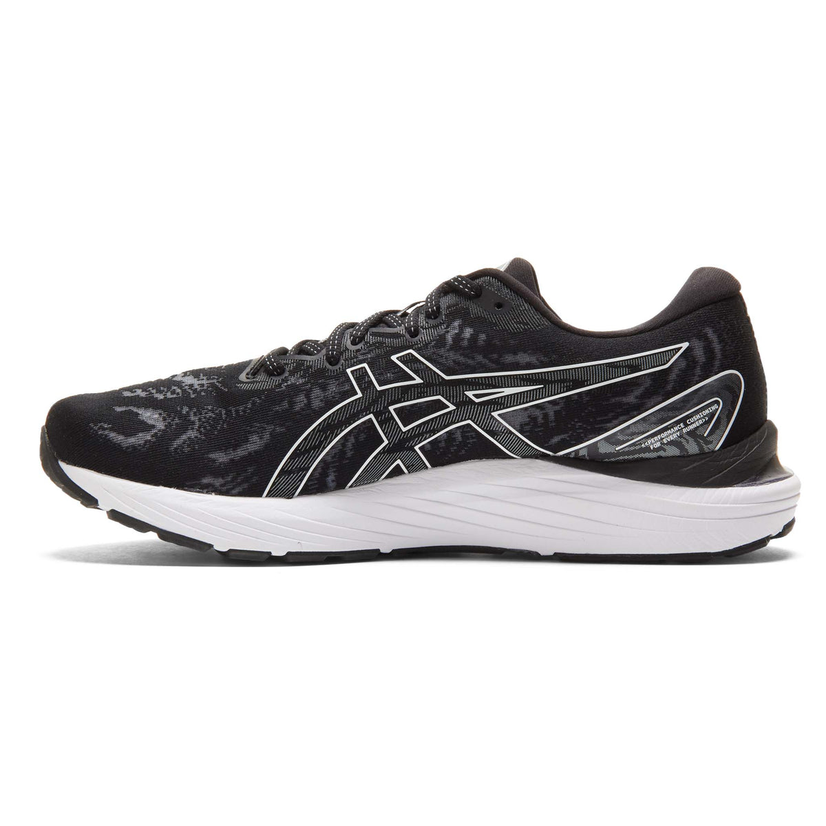 Asics Gel Cumulus 23 running homme noir blanc lateral