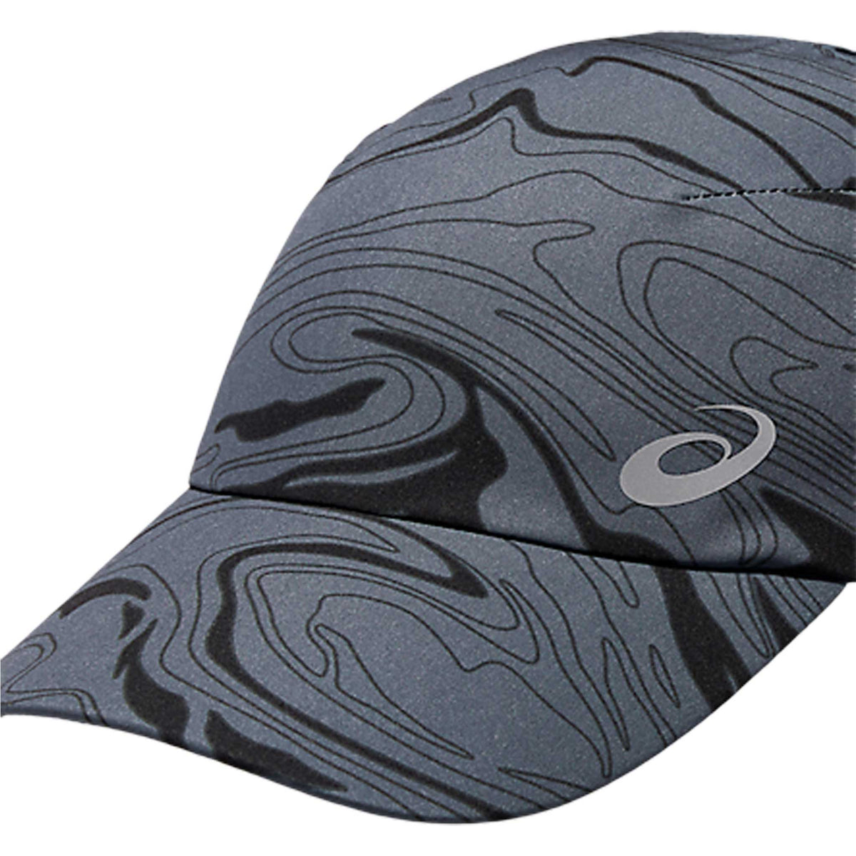 Asics Graphic Woven Cap casquette de course à pied noir angle