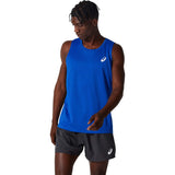 ASICS Silver Singlet camisole de course à pied homme bleu asics face