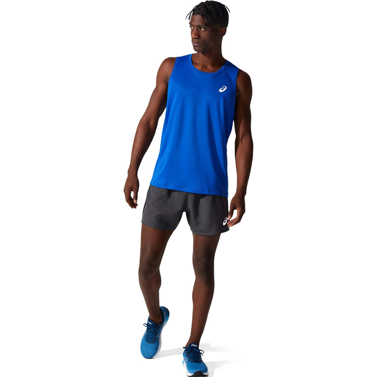 ASICS Silver Singlet camisole de course à pied homme bleu asics