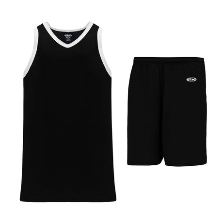 Athletic Knit B1325 ensemble basket camisole short noir blanc