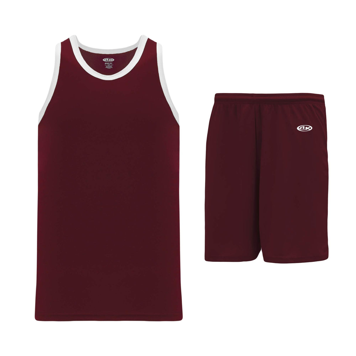 Athletic Knit B1325 ensemble basket camisole short marron blanc