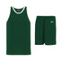 Athletic Knit B1325 ensemble basket camisole short vert foret blanc