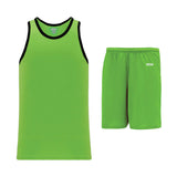 Athletic Knit B1325 ensemble basket camisole short vert lime noir