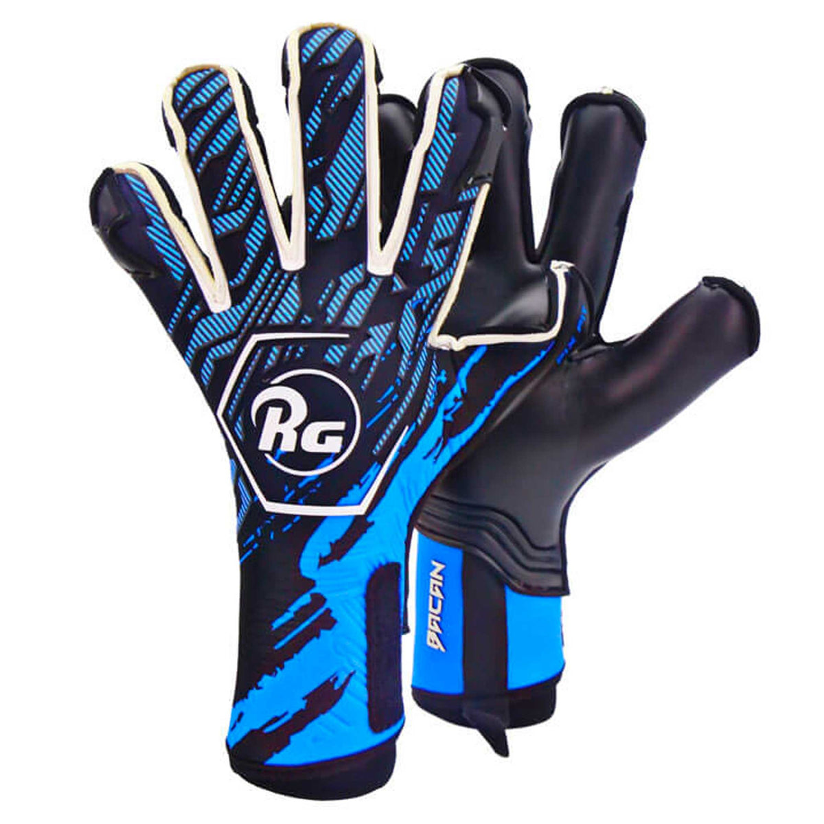 RG Goalkeeper Gloves Bacan 2022-2023 gants de gardien de but de soccer - Bleu / Noir