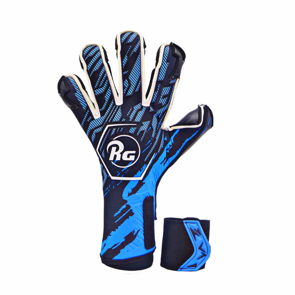 RG Goalkeeper Gloves Bacan 2022-2023 gants de gardien de but de soccer - Bleu / Noir