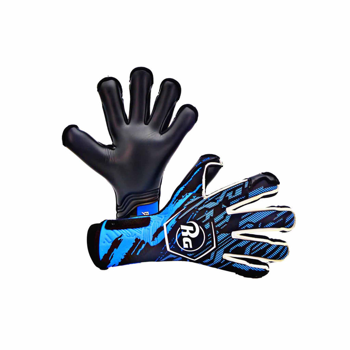 RG Goalkeeper Gloves Bacan 2022-2023 gants de gardien de but de soccer - Bleu / Noir