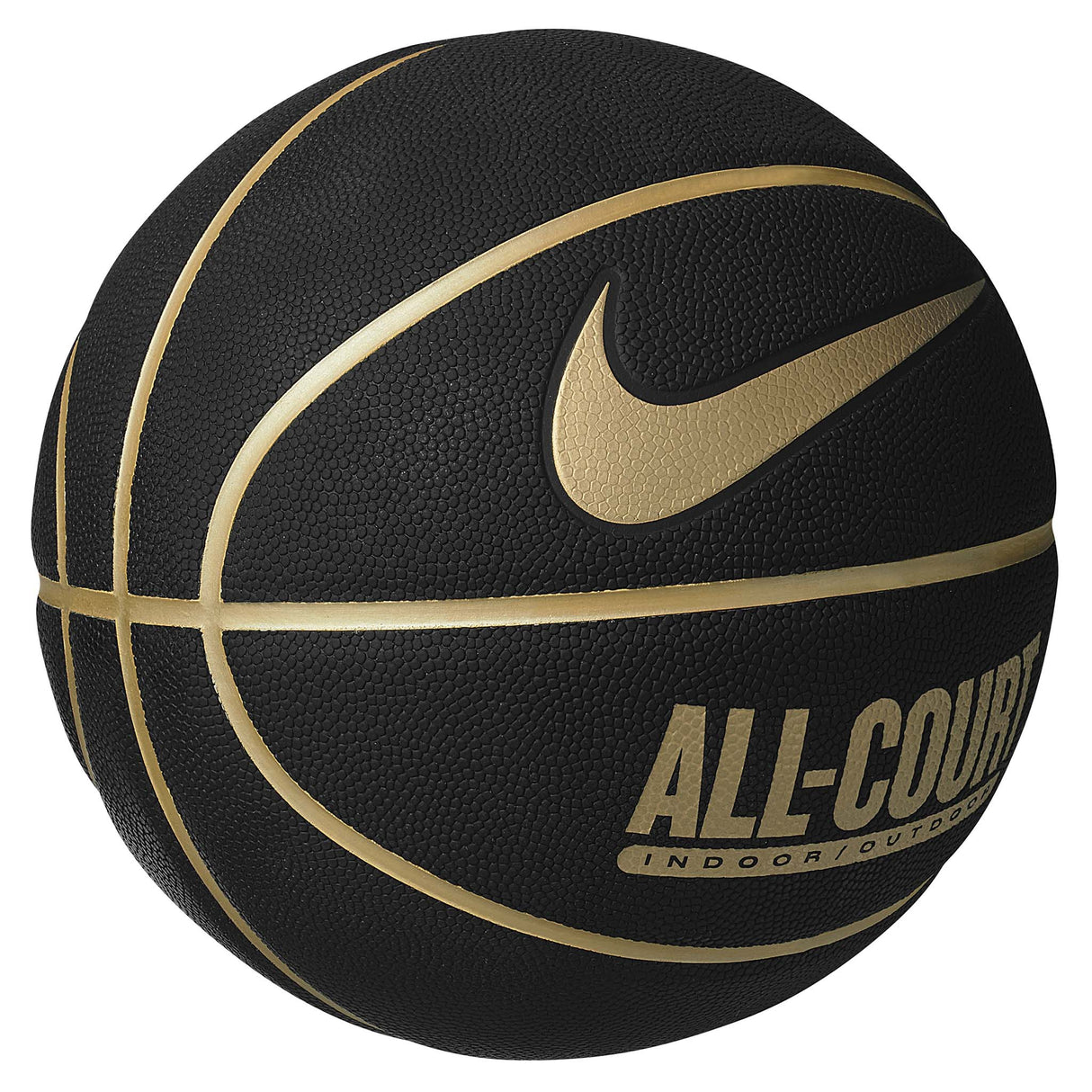 Nike Everyday All Court 8P ballon de basketball black metallic gold lateral