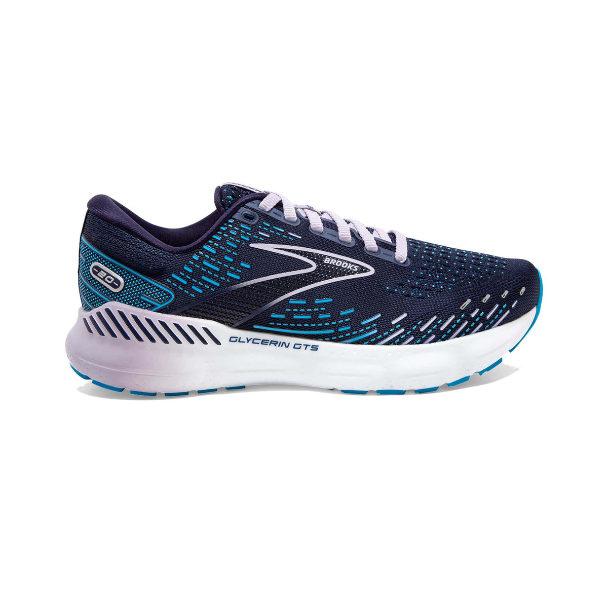 Brooks Glycerin GTS 20 chaussures de course a pied femme peacoat ocean lilac