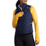 Brooks Shield Hybrid Veste sans manches de course à pied bleu marine femme face