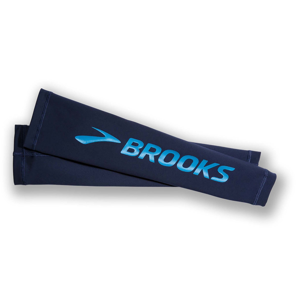 Brooks Source Midweight manchons de course à pied pour bras navy electric blue unisexe