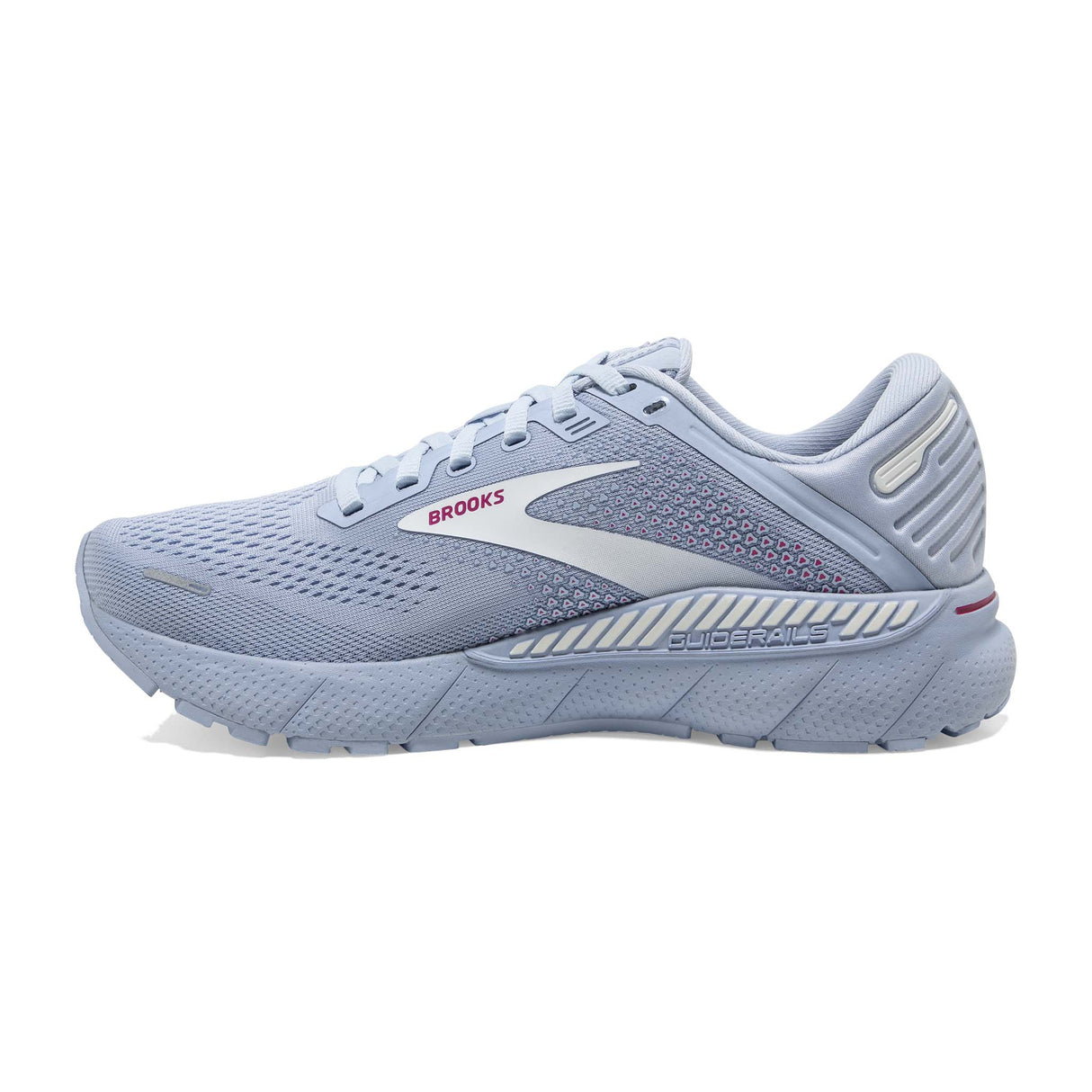 Brooks Adrenaline GTS 22 running femme kentucky blue blanc rose lateral