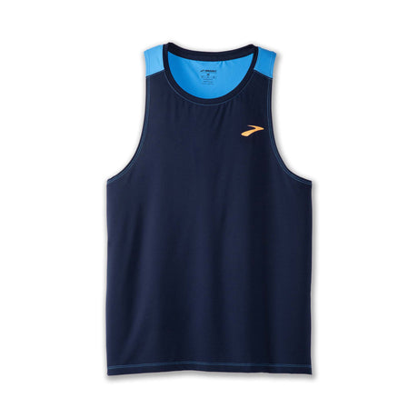 Camisole de course a pied Brooks Atmosphere Singlet 2.0 pour homme - navy / spring break