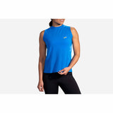 Brooks Atmosphere Sleeveless camisole de course à pied sans manches pour femme - Blue Bolt - face