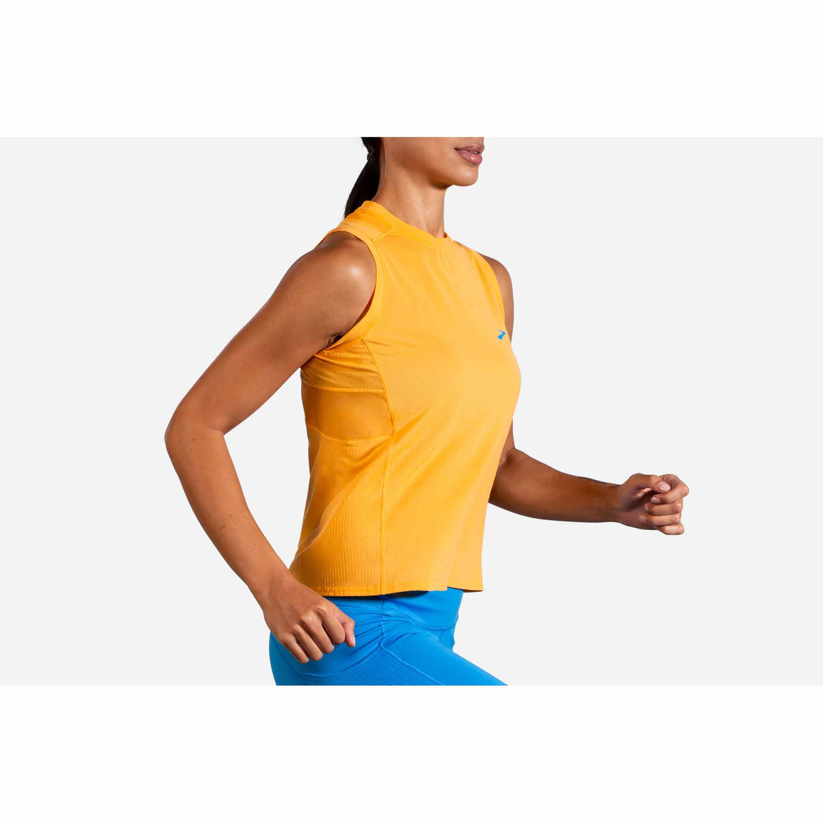 Brooks Atmosphere Sleeveless camisole de course à pied sans manches pour femme - Saffron - angle