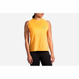 Brooks Atmosphere Sleeveless camisole de course à pied sans manches pour femme - Saffron - face