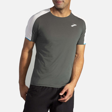 Brooks Atmosphere T-shirt de course oyster icy grey pour homme live