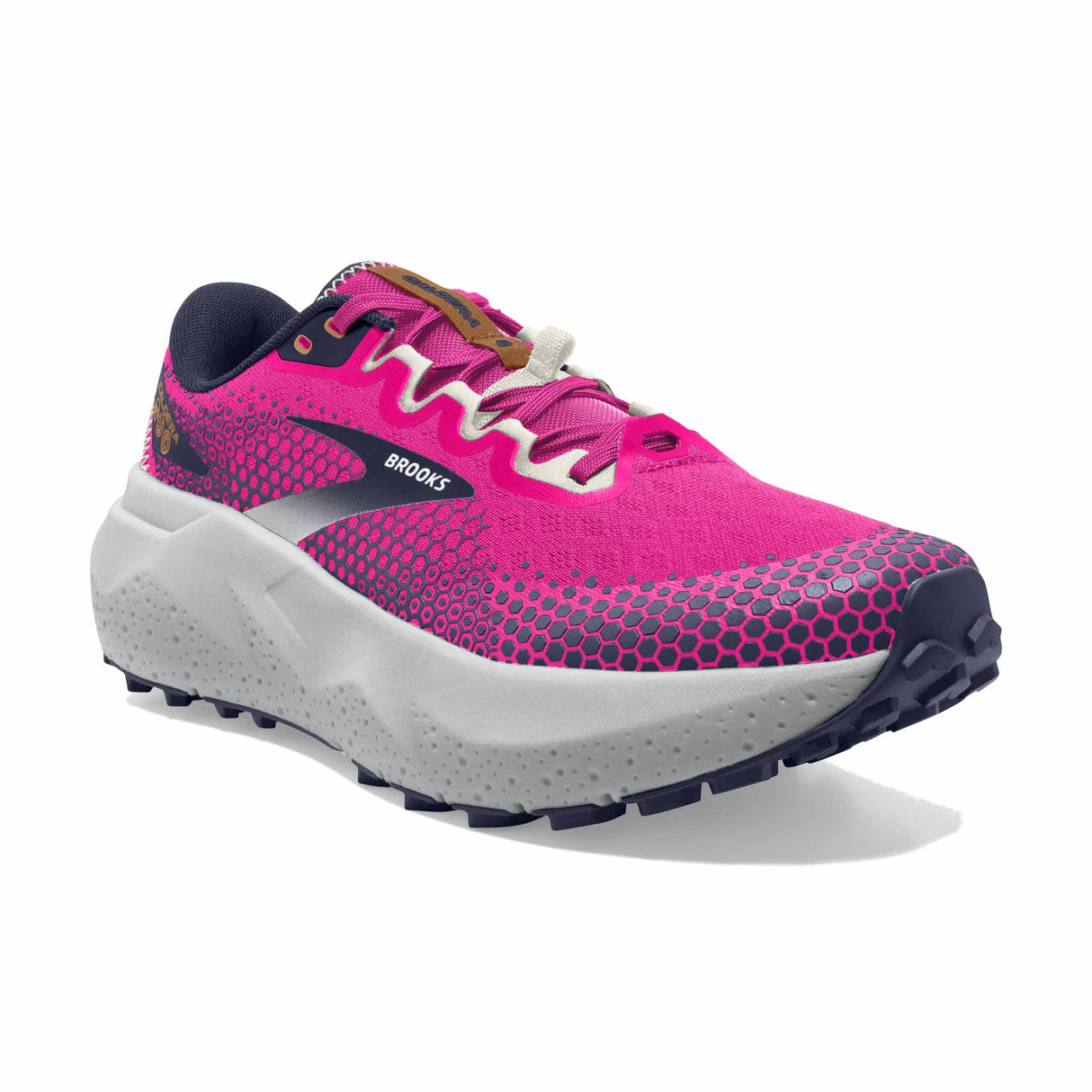 Brooks Caldera 6 chaussures de course à pied trail femme - Pink Glo/Peacoat/Marshmallow