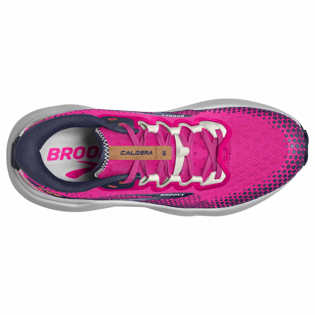 Brooks Caldera 6 chaussures de course à pied trail femme - Pink Glo/Peacoat/Marshmallow