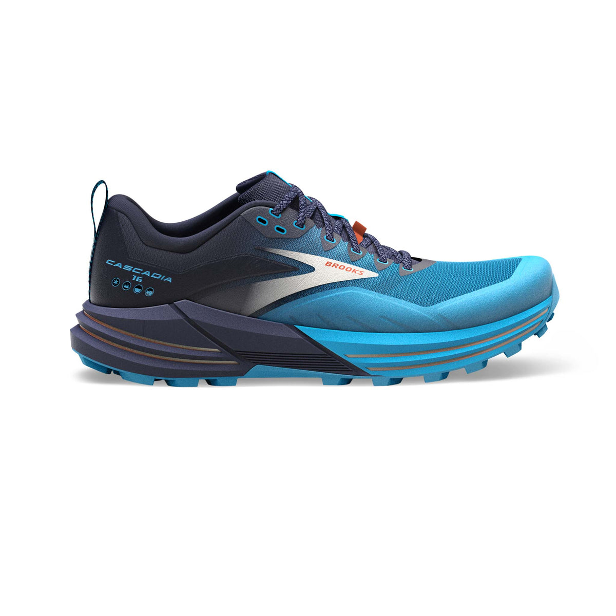 Brooks Cascadia 16 chaussures de course à pied trail homme - peacoat atomic blue rooibos