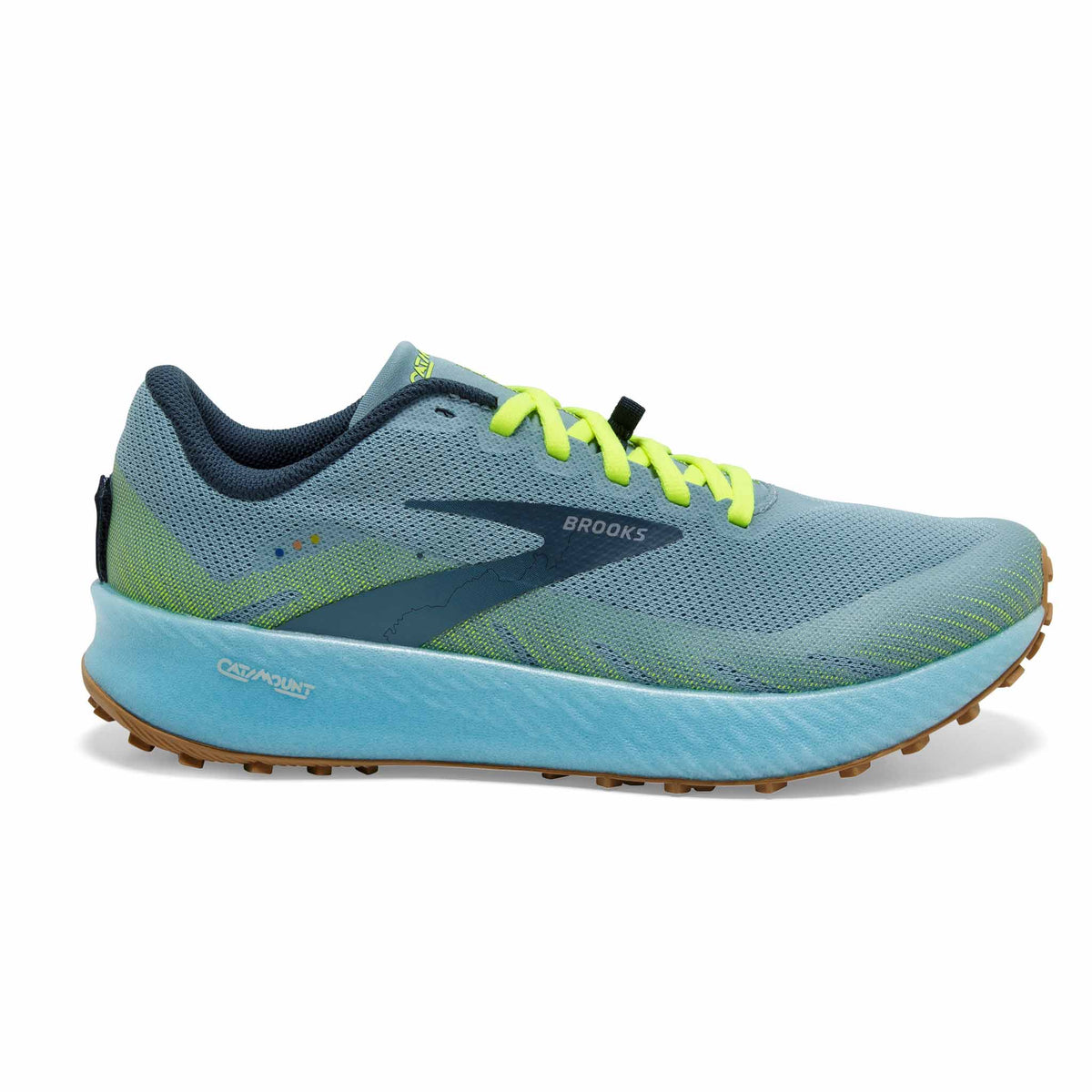 Brooks Catamount chaussures de course à pied trail femme - Blue / Lime / Biscuit
