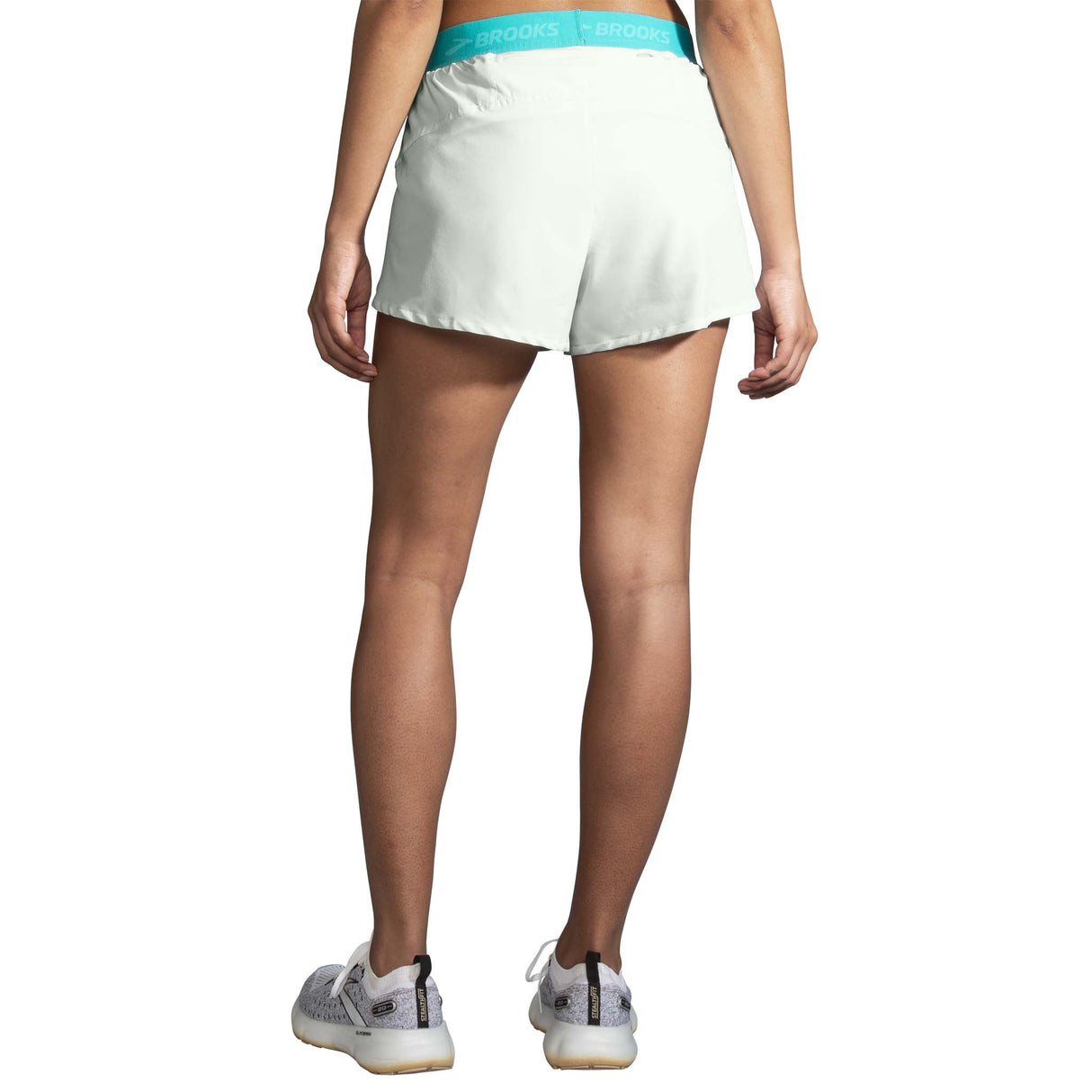 Brooks Chaser 3 pouces shorts course femme -Mint Mix/Nile Blue/Brooks dos