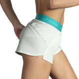 Brooks Chaser 3 pouces shorts course femme -Mint Mix/Nile Blue/Brooks lateral