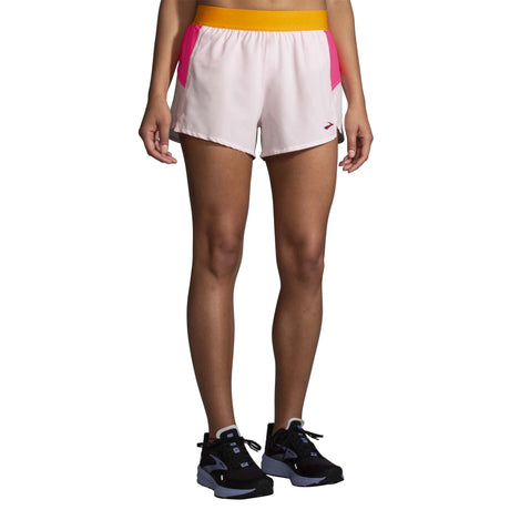Brooks Chaser 3 pouces shorts course femme -Quartz/Hyper Pink/Brooks face