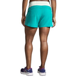 Brooks Chaser 5 pouces shorts course femme dos -Nile Green/Cool Mint