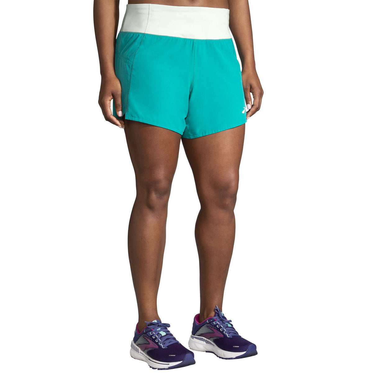 Brooks Chaser 5 pouces shorts course femme face -Nile Green/Cool Mint