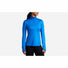 Brooks Dash 1/2 Zip chandail de course à pied pour femme - Heather Blue Bolt - face