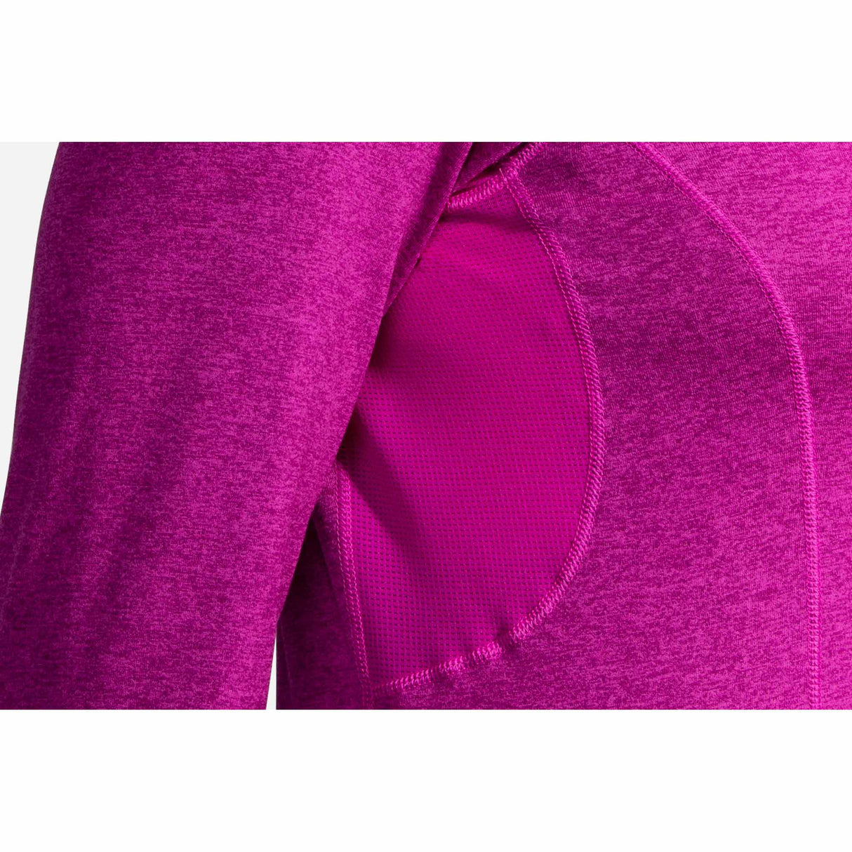 Brooks Dash 1/2 Zip chandail de course à pied pour femme - Heather Magenta - closeup