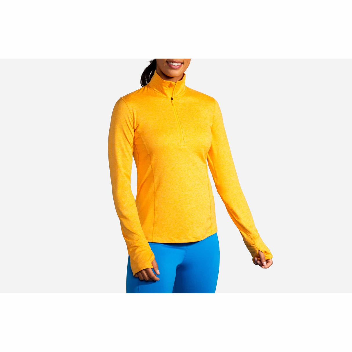 Brooks Dash 1/2 Zip chandail de course à pied pour femme - Heather Saffron - face