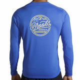 Brooks Distance Graphic t-shirt de course à manches longues pour homme - Heather Bluetiful / Medallion