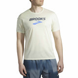 Brooks Distance Graphic T-shirt sport de course à pied homme - Heather Honeydew / BR Legacy