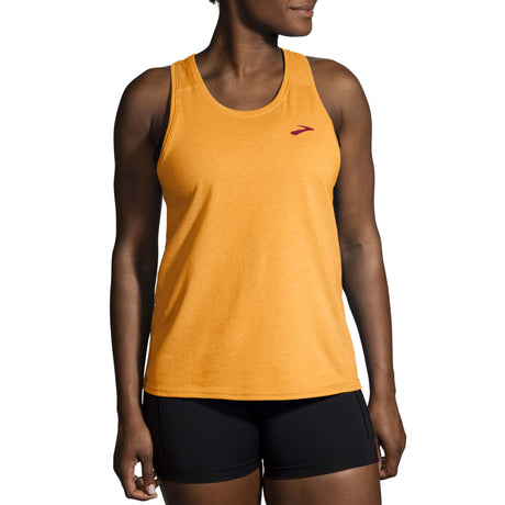 Brooks Distance Tank 2.0 camisole de course femme face - Heather Sun Glow