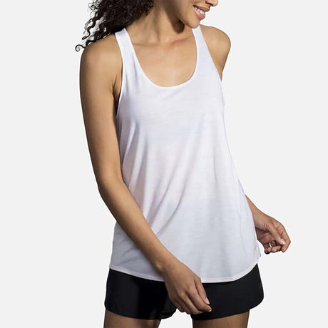 Brooks Distance camisole de course à pied sans manches femme blanc live