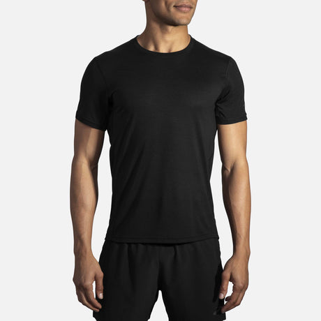 T-shirt Brooks DIstance de course a pied manches courtes noir pour homme