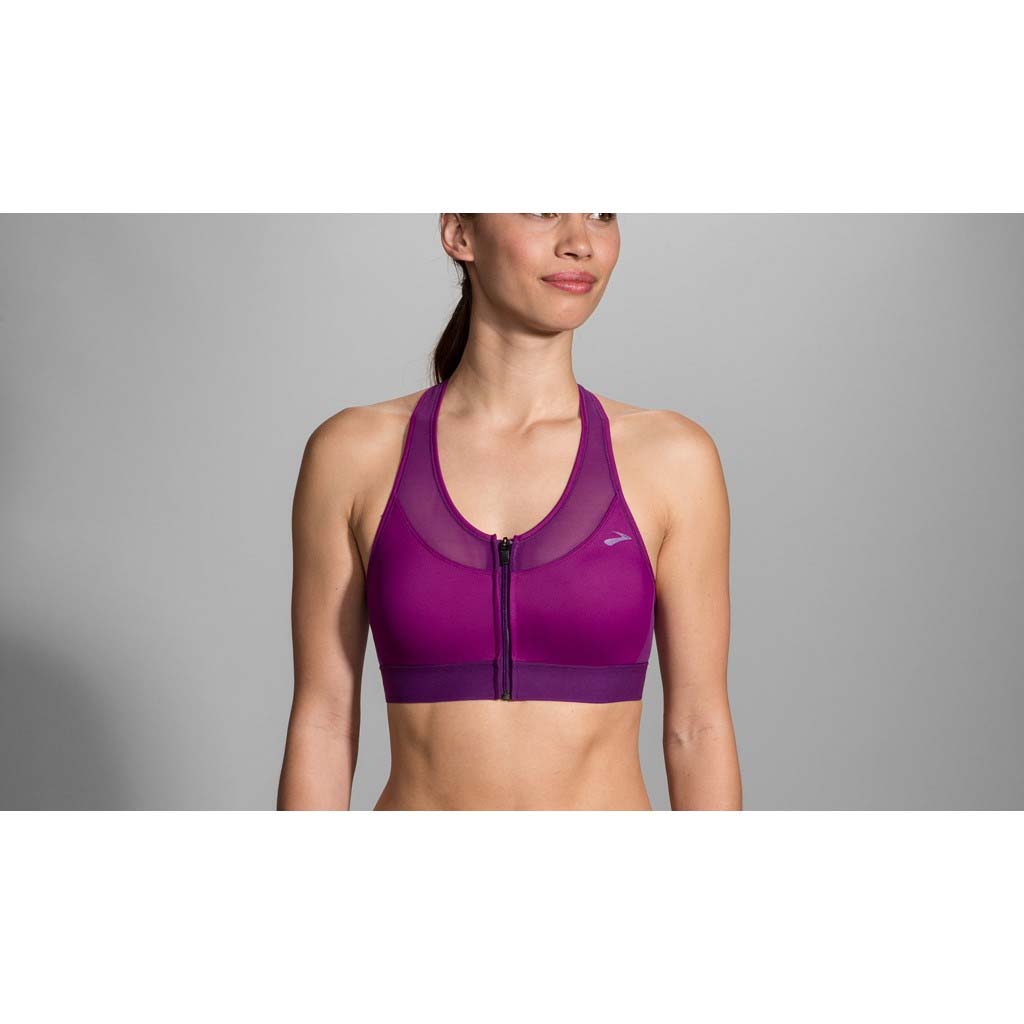 Brooks FastForward Zip soutien-gorge de course à pied violet live