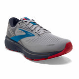 Brooks Ghost 14 chaussures de course a pied pour homme - Grey / Blue / Red - angle