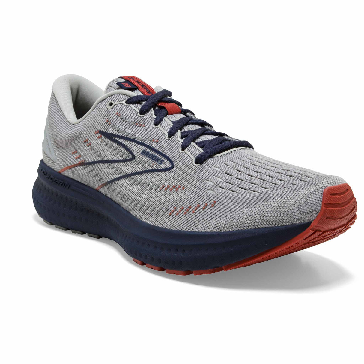 Brooks Glycerin 19 chaussures de course à pied homme - Grey / Alloy / Peacoat - Angle
