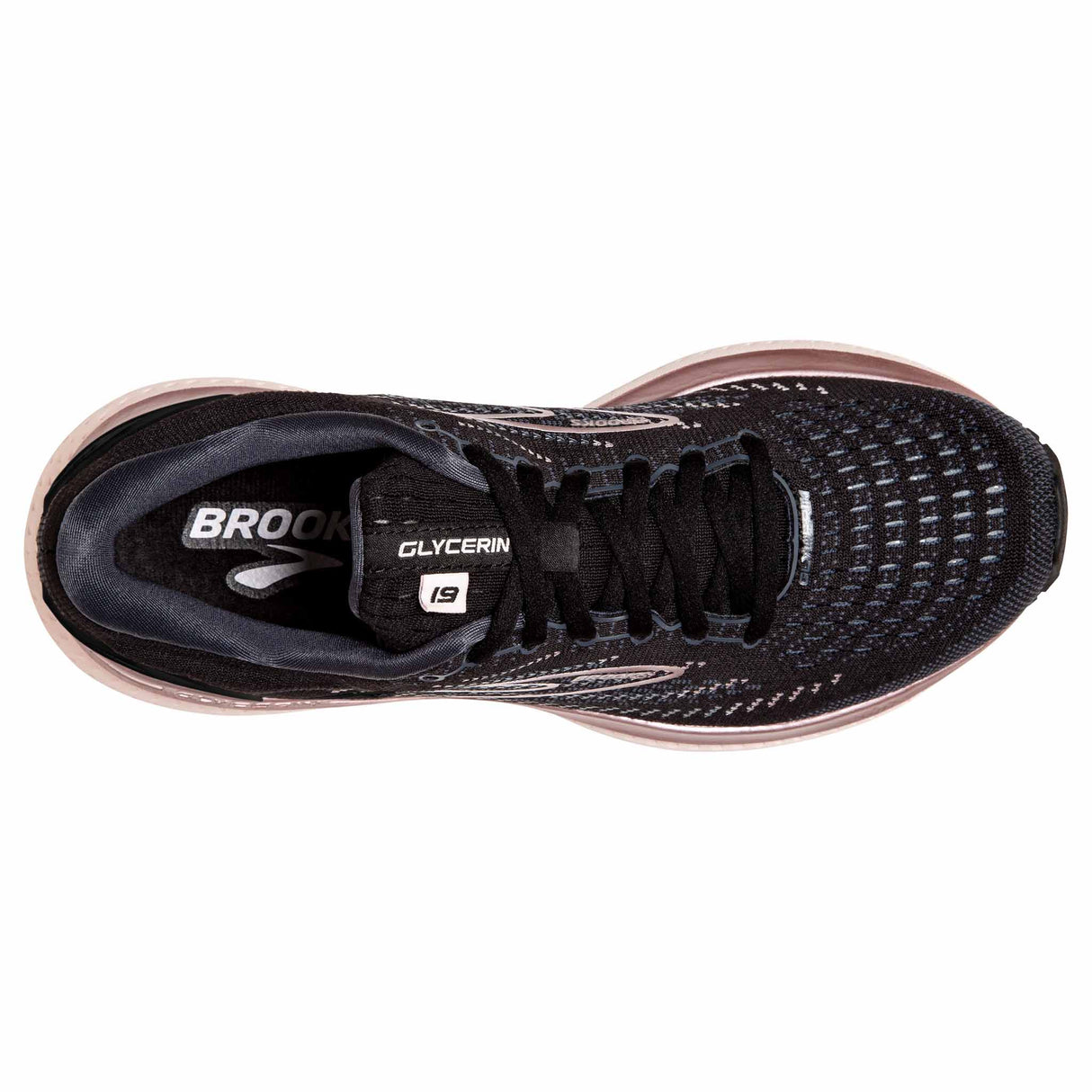 Brooks Glycerin 19 chaussures de course à pied femme - Black / Ombre / Metallic - vue de haut