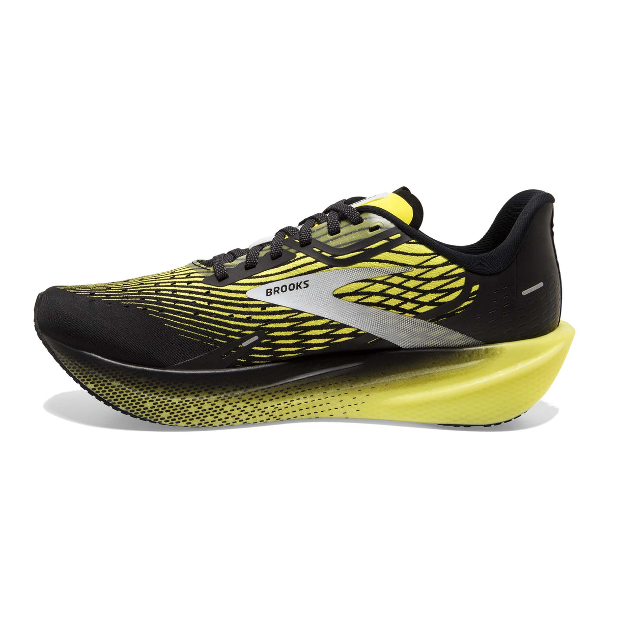 Brooks Hyperion Max souliers de course homme - Black / Blazing Yellow / White - lateral