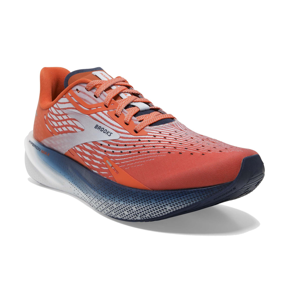 Brooks Hyperion Max souliers de course homme - Cherry Tomato / Arctic Ice / Titan - pointe