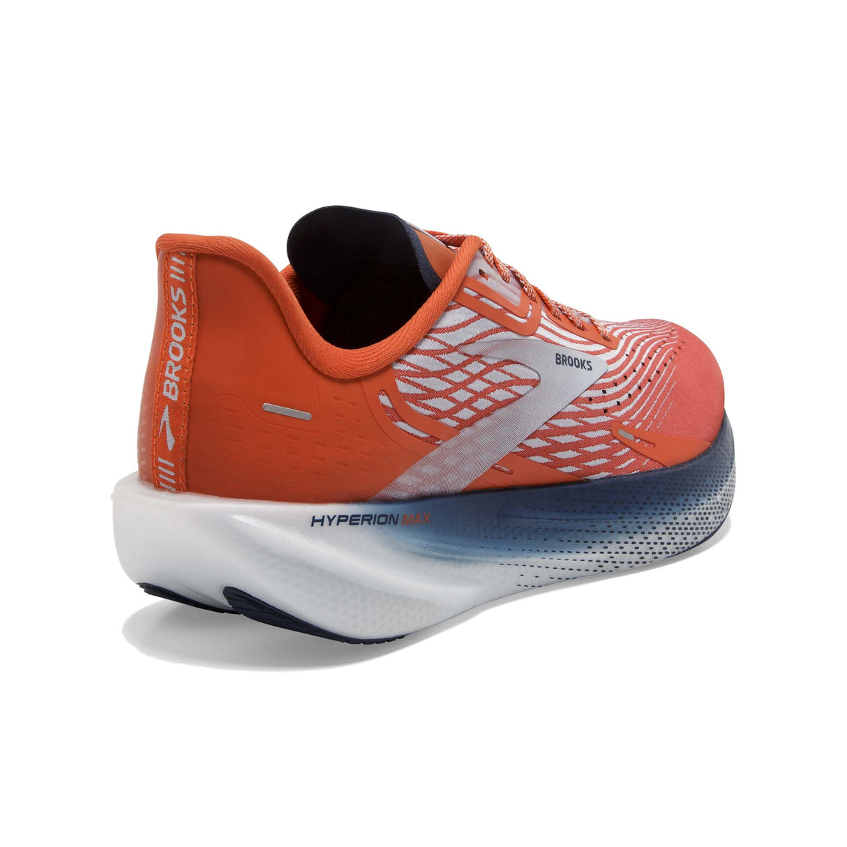 Brooks Hyperion Max souliers de course homme - Cherry Tomato / Arctic Ice / Titan - talon