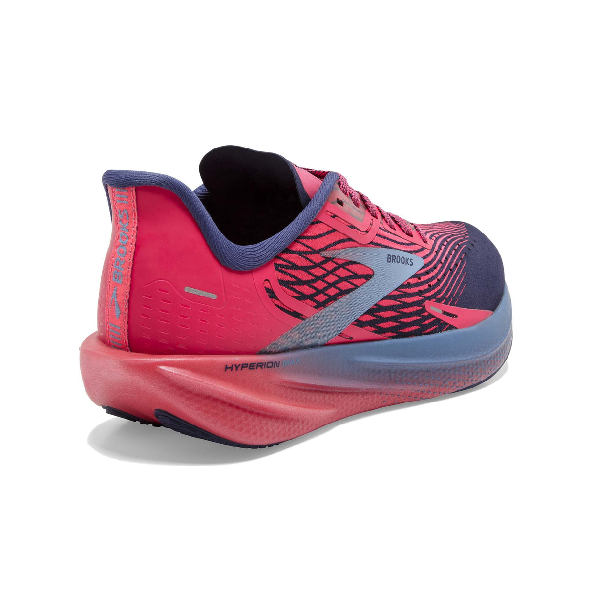 Brooks Hyperion Max souliers de course femme - Pink / Cobalt / Blissful Blue - talon